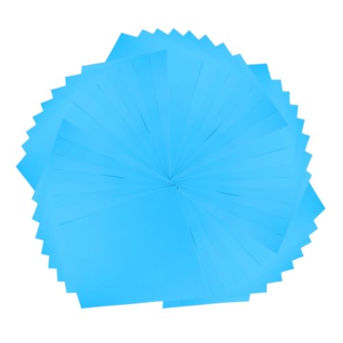 STOBOK 50 Blatt Farbiger Karton kreativpapier paketpapier verpackungspapier drawing paper craft paper Malmaterial Papier für Heimwerker malpapier selber machen Zeichenpapier Blue von STOBOK