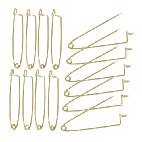 STOBOK 50 Stück Anstecknadel im deutschen Stil Pin-Abzeichen Sicherheitsnadeln für Kleidung Nähnadeln P-förmige Sicherheitsnadel Metallpin Abzeichen-Sicherheitsnadeln Basisstifte Golden von STOBOK