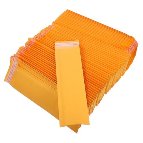 STOBOK 50 Stück Blasenmailer Stempelschwamm Bastelboxen Mailer Versandumschlag Klare Haargummis Filet briefumschläge geschenkverpackung Versandtasche Poly Bubble Mailer Kraftpapier Yellow von STOBOK