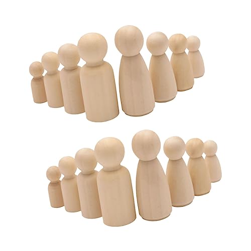 STOBOK 50 Stück Box Holzpuppen Unvollendete Puppen Holzpuppenspielzeug Malpuppe Aus Holz Für DIY Holzpuppen von STOBOK