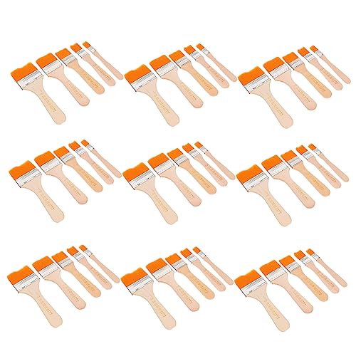 STOBOK 50 Stück Bürste Machen tragbar Palette Nachfüllung Maschine akrylfarbe wandgemälde Pinsel stifte Paint Brushes Pinsel streichen Bastelkunstpinsel Haarpinsel malen Nylon Orange von STOBOK