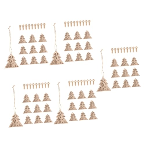 STOBOK 50 Stück Doppelte Dekorative Holzspäne Dekoration Einweihungsgeschenke Weihnachtsfeier Liefert Christbaumschmuck Zum Aufhängen Einzugsgeschenk Zum Einzug Hanfseil von STOBOK