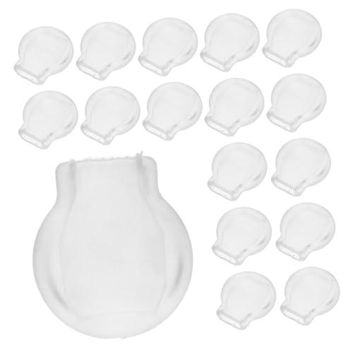 STOBOK 50 Stück Ohrring Dichtung Ohrclip Pads Flexible Ohrring Verschlüsse Silikon Transparente Clip On Ohrring Pads Ohrring Sicherheitspads Transparente Ohrring Verschlüsse Clip von STOBOK