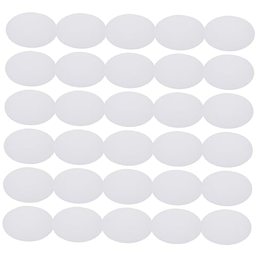 STOBOK 50 Stück Zeichenpapier Zeichnung Hartfaserplatten zeichnen rundes Papier Kreis Malkarton Papierkarten zum selber bemalen Handbuch Kartenvorrat Segeltuch Skizzenpapier Weiß von STOBOK