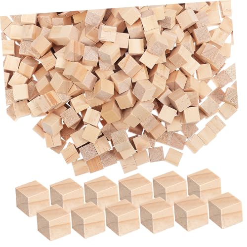 STOBOK 500 Stk Kiefernholzblöcke Würfel Bauen Holzquadrate Holzbausteine Unfertige Holzblöcke Zentimeter Würfel Kleine Holzwürfel Bastelwürfel Aus Holz Puzzles Aus Holzwürfeln Hölzern von STOBOK