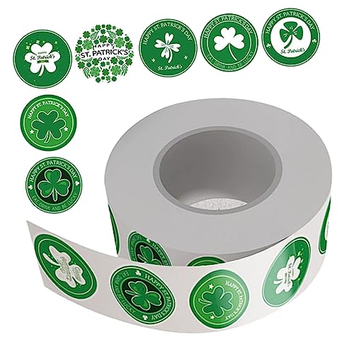 STOBOK 500 Stück Aufkleber Kleeblatt Wandtattoo st patricks day abziehbilder scrapbooking sticker scrapbook stickers st. Patricks Abziehbilder st. Patrick's Day Partybevorzugung Green von STOBOK