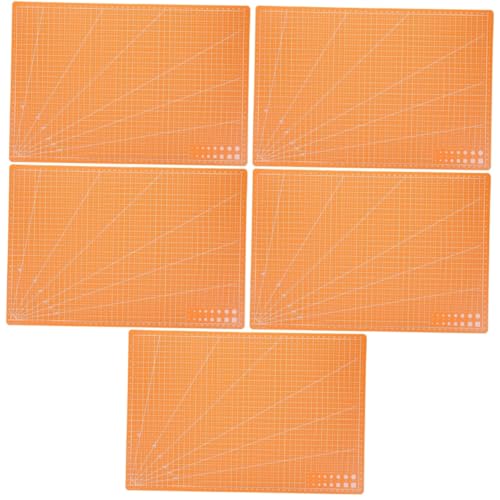 STOBOK 5St Doppelseitige Schneideunterlage Schaumstoffplatte Schneidematte nähen Schneidematte für Handwerksmatte Kunsthandwerkmatte Gravur Kunstmatte professionelle Gravurplatten Orange von STOBOK