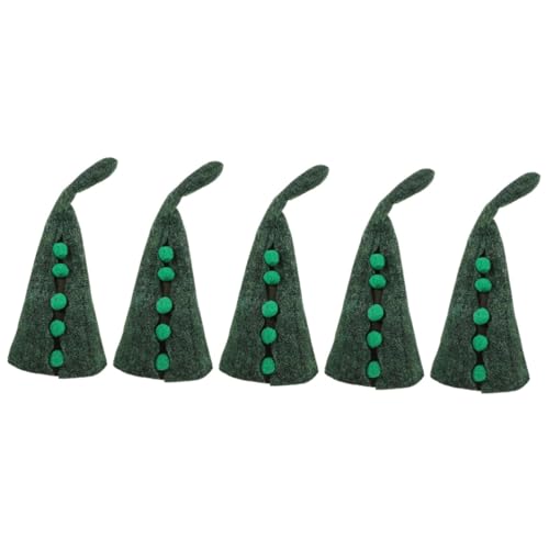 STOBOK 5St Erbsenhut Halloween-Hutkostüm Piratenhut Halloweenkostüm Kopfbedeckung heiligen Hüte Kostümzubehör Kostümhut Halloween-Party-Kostüm Halloween-Cosplay-Kostüm gefühlt Olive Green von STOBOK