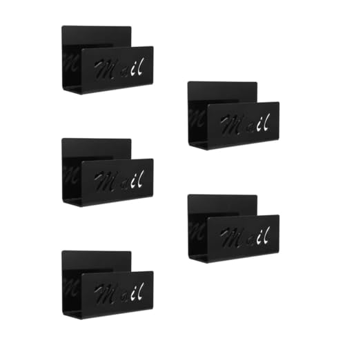 STOBOK 5St Mail-Organizer zusammenklappbar Versiegelung Bürokorb Mail Organizer Wandhalterung aktenordner briefhalter Umschlaghalter Postsortierer-Organizer-Arbeitsplatte Acryl Black von STOBOK