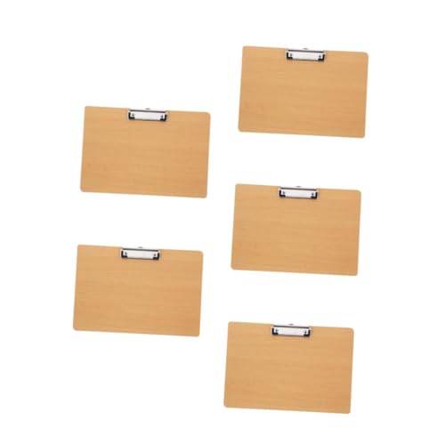 STOBOK 5st Schreibblock-clip Dokumentenhalter Zwischenablage-büro Büroklammer Kleines Klemmbrett Dokumentenorganisator Kleine Klemmbretter Zwischenablage Klein Zeichenbretter Khaki Mdf von STOBOK