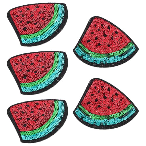 STOBOK 5st Stickaufkleber Wassermelonengabel Gummibärchen Formen Für Fruchtschneider Gummiartig Luft Hydrokolloidpflaster Nachfüllung Obstbeet Sterne-pickel-patches Scoop Rot Twill-stoff von STOBOK