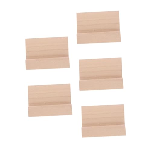 STOBOK 5st Tischkalender Basis Kartendisplay-zubehör Kartenspielversorgung Tischbildhalter Hochzeitsschildhalter Tisch Steht Für Schilder Zahlenkarten Stehen Karten Basis Beige Holz von STOBOK