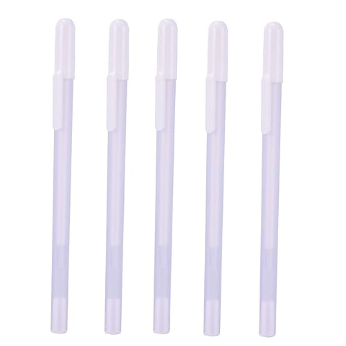 STOBOK 5st Weißer Textmarker Weißer Kugelschreiber Weiße Gel-tintenstifte Gelstift Mit Feiner Spitze Highlight-gelstift Künstler-gelstift Weißer Gelstift Künstler Tintenstift Plastik von STOBOK