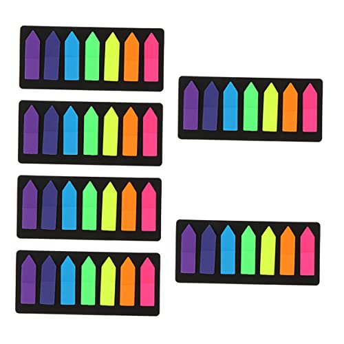 STOBOK 6 Sätze -Aufkleber klebrige Markierungen Klassifizierungsaufkleber Mehrzweck-Memo-Aufkleber Planke bookmarks lesezeichen zerreißbare Notizblöcke Büroaufkleber PVC Colorful von STOBOK