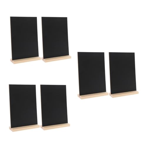 STOBOK 6 Sätze Tafel-Schreibtafel Tafel Staffelei Tafeln ein Rahmen-Tafelschild Kreidetafelständer Kreidetafel Schild Tafel Menütafel Kreidetafel-Schild Mini-Tafelschilder Holz Black von STOBOK