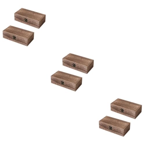 STOBOK 6 Stk Holzkasten Mini-Schatztruhe Schmuckorganisator für Halsketten Schmuck-Organizer Schmuck Organizer klar Organizer für Schmuckketten schmuckkästchen storage boxes Tee-Zubehör von STOBOK