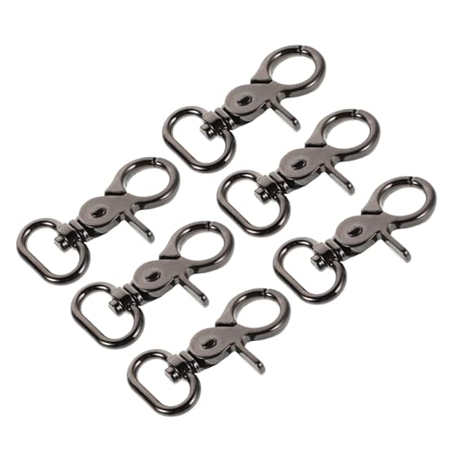 STOBOK 6 Stück Lanyard-schnalle Schwenken Klauenverschluss Haken Schnappverschluss Verschlüsse Tasche Kette Verschluss Selber Machen Hardware Schnappen Schnappt Gürtel Black Zinklegierung von STOBOK