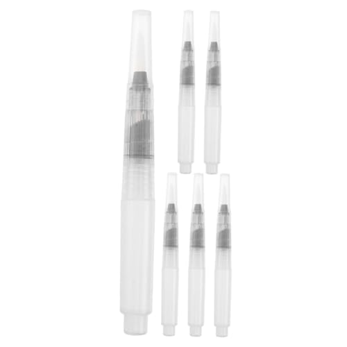 STOBOK 6-teiliges Set Wasserspeicher-malstift Wasserlöslicher Bleistift Umschlag Nasser Nachfüllbare Stifte Für Wasserpinsel Wasserstifte Für Aquarell Weiße Gelstifte Transparent Plastik von STOBOK