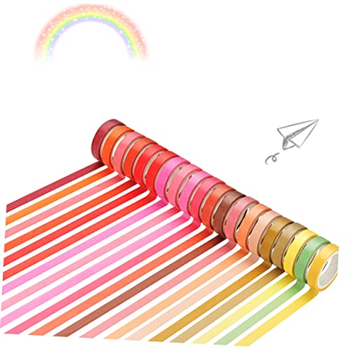 STOBOK 60 Rolle Deko-washi-tape Desktop-tape Gel Aufkleber Klebeband Für Scrapbooking Farbiges Klebeband Streifen Glitzerndes Washi-tape Punkt Packband Klar Pappteller Pixel Rosa Spender von STOBOK