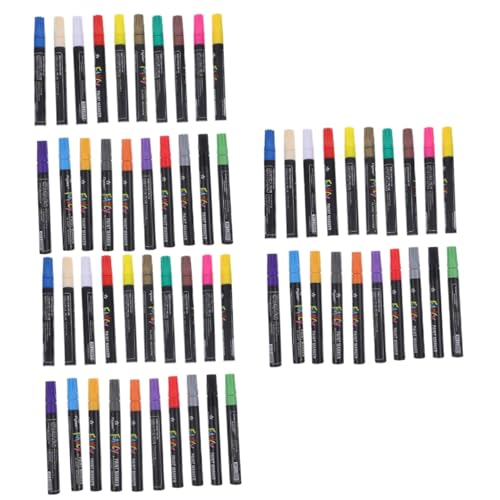 STOBOK 60 Stk Schnell trocknender Lackstift bauschige Stifte Acrylfarben-Marker Farbmarker für Metallic-Farbmarker Punktmarkierungen Malstift selber machen Tinte auf Ölbasis von STOBOK