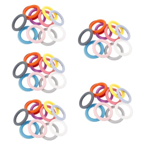 STOBOK 60 Stk Silikonring Schlüsselanhänger Mit Perlen Ring Für Schlüsselanhänger Silikon-o-ring O Ringe Zum Basteln Diy Liefert Schlüsselanhänger Aus Silikon Schlüsselbundringe Kieselgel von STOBOK