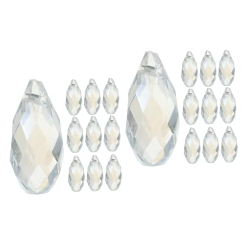 STOBOK 60 Stk Wassertropfen lose Glasperlen schmucksteine gemuse Kristalldiamantperlen schmuck machen Schmuck Abstandsperlen Perlen für Heimwerker perlen für DIY haarschmuck Glas-Anhänger von STOBOK