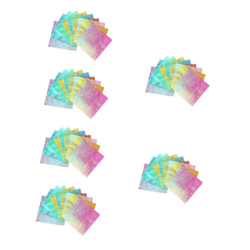 STOBOK 600 Stk Papier falten handarbeit papier Quadratisches Faltpapier für Kinder grüner Folienkarton bastelpapier craftpapier Kartonpapier Packpapier buntes Papier schillerndes Papier von STOBOK