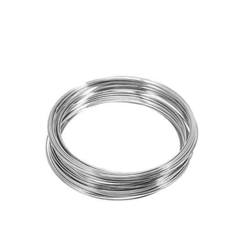 STOBOK 60mm Silberne Bangle Draht Für DIY Armbänder Frosted Wire Für Schmuckherstellung Ideales Material Für Kreative Frauen Und ädchen von STOBOK