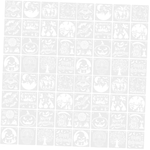 STOBOK 64 Blatt Halloween-vorlage Halloween-zeichnungsvorlage Diy-halloween-schablone Keksformen Dekor Cookie-schablone Halloween-zeichnungsschablonen Keksschablonen Das Haustier von STOBOK