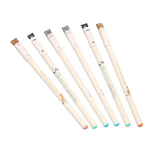 STOBOK 6St Gelstifte für Katzen gel schreibstifte gel ink pen gel roller pen bürogadges kugelschreiber bürozubehör Katzen Stifte 0,38 mm Stifte 0,38 mm Gelstifte schwarze Tintenstifte von STOBOK