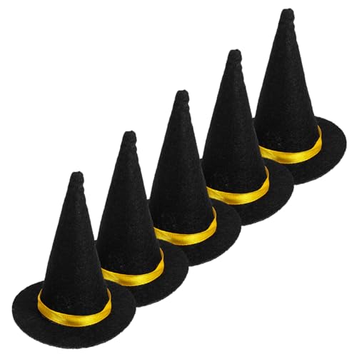 STOBOK 6St Mini-Hexenhüte Hexenhut halloween costume Witch costume accessory kundenservice stitsch Miniaturkessel Make-up-Haarspangen Miniatur-Hexenhüte Haarschmuck Halloween-Dekorationen von STOBOK