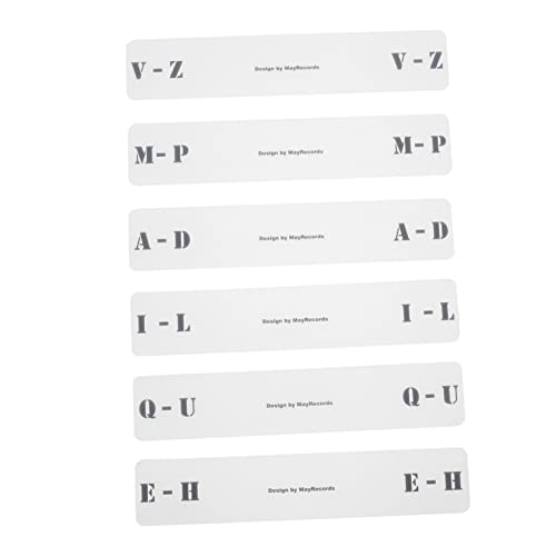 STOBOK 6St Sortierkarte aufzeichnen blinken Einheit Schallplatten-Sortierkarte Vinyl-Aufbewahrungskarte bleistifte trennstreifen Karteikarte des Rekordorganisators horizontales Etikett von STOBOK