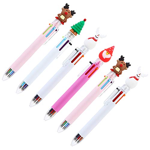 STOBOK 6St Weihnachtsgelstift Cartoon-Stifte Baum lustige Kugelschreiber Festival-Tintenstift gel schreibstifte gel ink pen weihnachtlicher gelstift Kugelschreiber aus Kunststoff Plastik von STOBOK