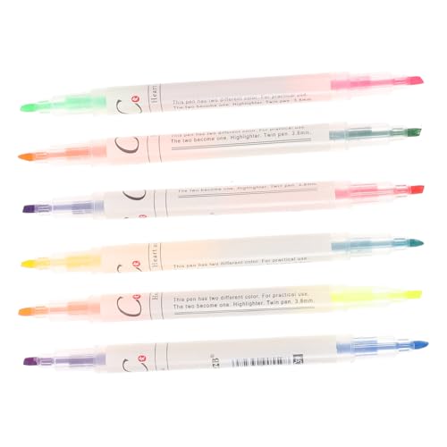 STOBOK 6st Transparent Markierungsstift Sammelalbum-marker Für Den Haushalt Tragbare Textmarker Kleiner Lesezeichen Pastell Schreibstifte Zum Journaling Täglichen Bedarf Multi Plastik von STOBOK