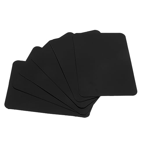 STOBOK 6st Wiederbeschreibbare Preistafel Trockenlöschtafel Fan-shop Schwarze Regale Schilderhalter Klebeetiketten Steckt Polster Ein Leeres Beschriftungsschild Klemmbretter Pvc Black von STOBOK