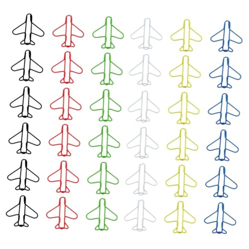 STOBOK 70 Stück Flugzeug Büroklammern Unregelmäßige Büroklammern Akten Büroklammern Neuheit Büroklammern Draht Büroklammern Flugzeug Büroklammern Büroklammern Flugzeug von STOBOK