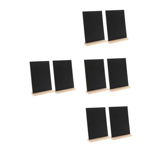 STOBOK 8 Sätze Tafel-schreibtafel Menütafel Mini-tafelschilder Mit Ständer Kreidetafel-schild Menü-tafel Kleine Kreidetafeln Tafelschild Für Den Tisch Tafel Staffelei Black Holz von STOBOK