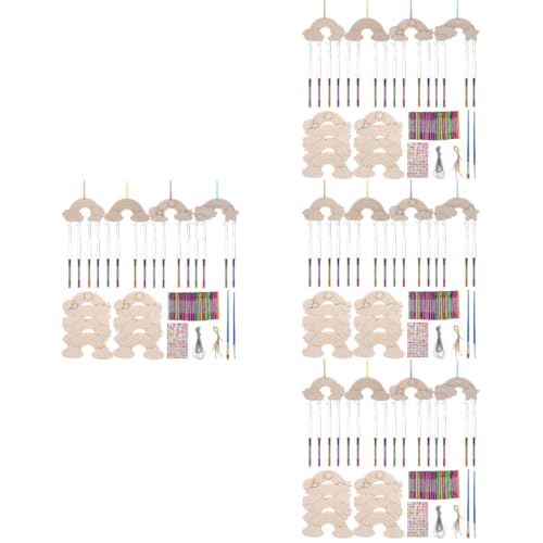 STOBOK 8 Sets Handgefertigte Windspiele Für Kinder Heimdekoration Malerei DIY Windglocke Regenbogen Windglocke Bastel Windspiel Windspiel Zubehör DIY Regenbogen Windspiel von STOBOK