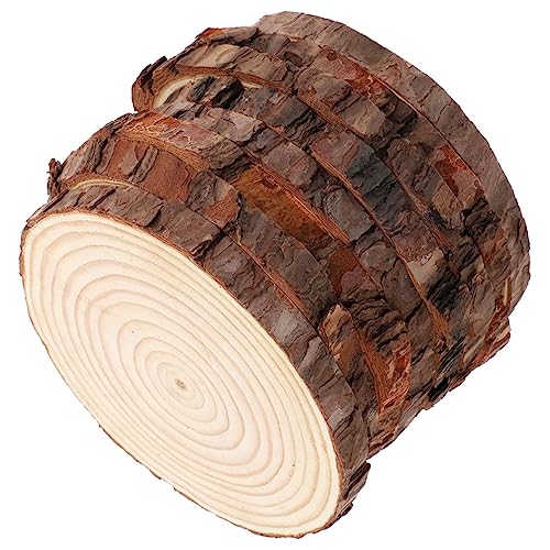 STOBOK 8 Stück Kiefernholz Unlackierte Holzbretter Unlackierte Runde Holzscheiben Unlackierte Runde Holzscheiben Holzscheiben von STOBOK