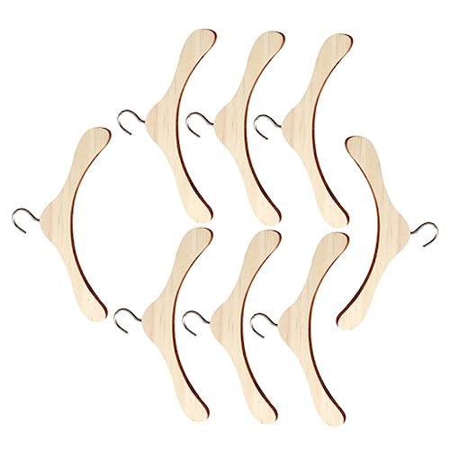 STOBOK 8St Kleiderbügel für Puppen Kleiderbügel für Hunde Kleiderbügel aus Holz Mini-Hausbedarf minimales Aufhängermodell 10cm Kleidung Unterstützung Baby kleiner Aufhänger Zubehör von STOBOK