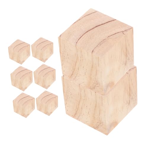 STOBOK 8st Holzwürfel Kleine Holzklötze Holzblöcke Babyparty-blöcke Zum Dekorieren Aktivitätswürfel Aus Holz Blockhandwerk Holzklötze Für Die Babyparty Harte Holzklötze Beige Kiefernholz von STOBOK