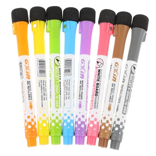 STOBOK 8st Löschbarer Magnetstift Praktische Trocken Abwischbare Marker Trockener Löschstift Magnetische Markierungen Kleine Trocken Abwischbare Marker Tragbare Markierungen Plastik von STOBOK