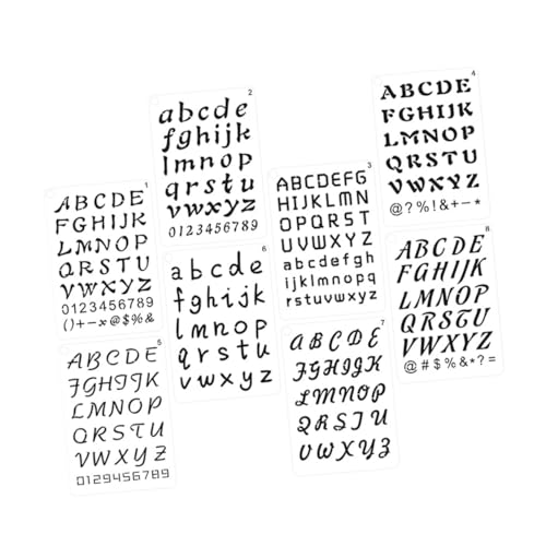 STOBOK Buchstaben-Alphabet-schablonen Zahlen-vorlagen für Malerei Kalligraphie-Set von STOBOK