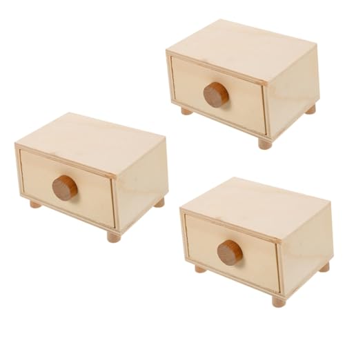 STOBOK 9 Stk handgefertigte kinder kinderwerkstatt Schmuck-Organizer-Fach unvollendetes Schmuckkästchen Holzkisten für kinder Schubladenboxen aus Holz von STOBOK