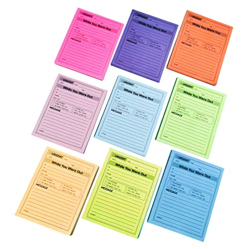 STOBOK 9 kompakte Notizaufkleber notizblock notepad notitzzettelblock Haftnotizen-Packung klebrige Memo-Aufkleber selbstklebende Pads Nachrichtenblöcke Aufkleber beachten Papier Colorful von STOBOK