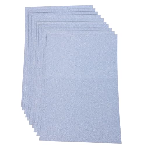 STOBOK 10er-pack A4 Glitzerkarton Bastelmaterial Glitzerpapier Für Scrapbooking Himmel Starker Kleber von STOBOK