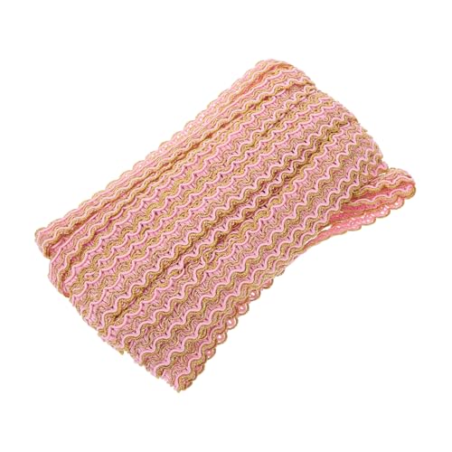 STOBOK Accessoires Spitzendekoration Plüsch Rand Reiz Lidschatten Gel vorhang vorhänge tischdecke Stoffdekoration Schleife Kleidungsverzierung Kleidung DIY trimmen Polyestergarn Rosa von STOBOK