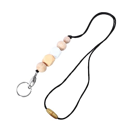 STOBOK Arbeits karte hängen Kette Lanyard für Telefon für Handy Handy-Schlüsselband Halskette zugangskarten halter Access card holder Schulausweishalter Abzeichen Schlüsselband Holzperlen von STOBOK