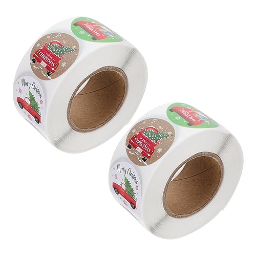 STOBOK Aufkleber Verpacken Weihnachtsbeleuchtung Weihnachtsetiketten Geschenkpapier Versiegelung Fensteraufkleber Aufkleber Für Weihnachtsmarken Plätzchen Weihnachtskarte Abdeckung von STOBOK