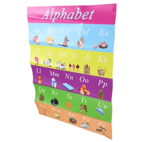 STOBOK Wandkarte Zur Früherziehung für Jungen und Mädchen Alphabet-poster für Die Vorschule Selbstklebendes Pädagogisches Spielzeug für Zu Hause von STOBOK